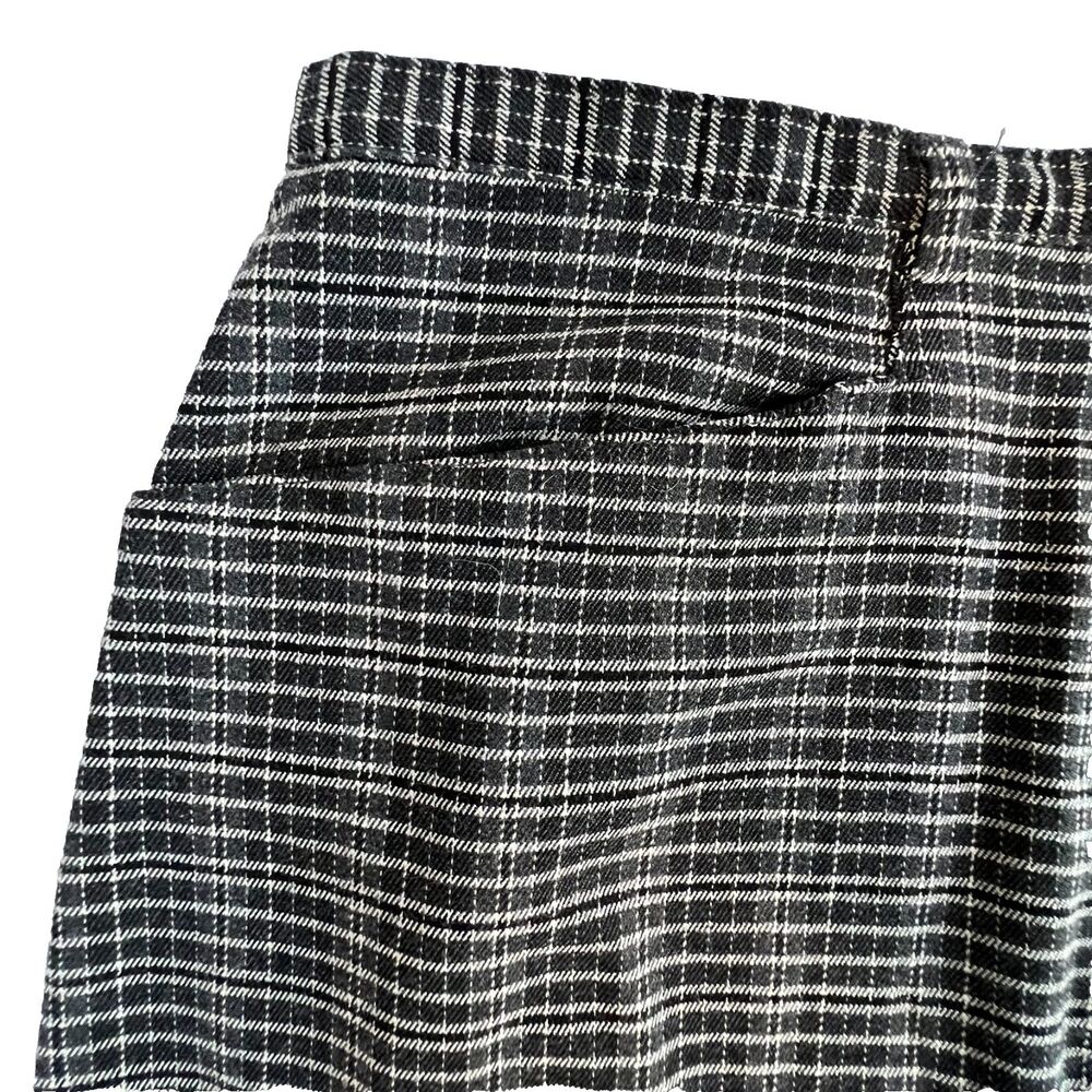 Y2K Plaid Mini Skirt Women 12 Black Gray Dark Academia Schoolcore Classic Preppy - Picture 5 of 11
